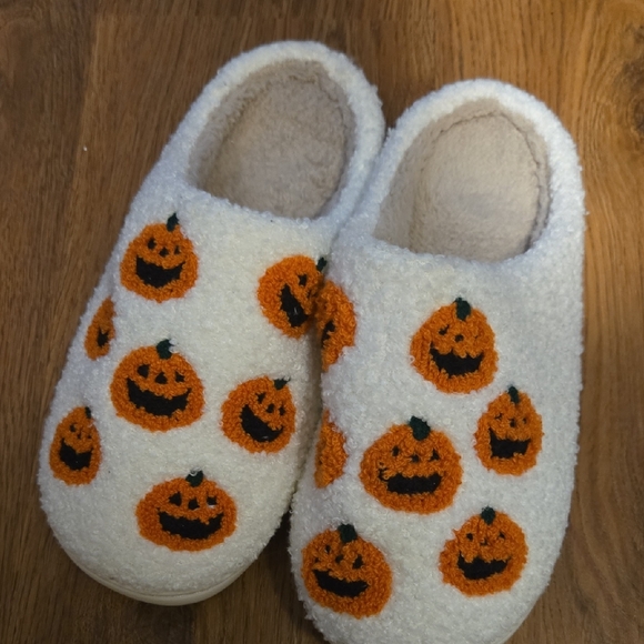 Cozy Pumpkin Slippers - Picture 1 of 4
